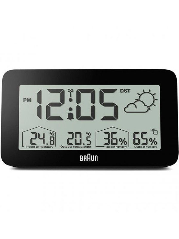 Braun BC13BP digitaler Wecker m. Wetterstation