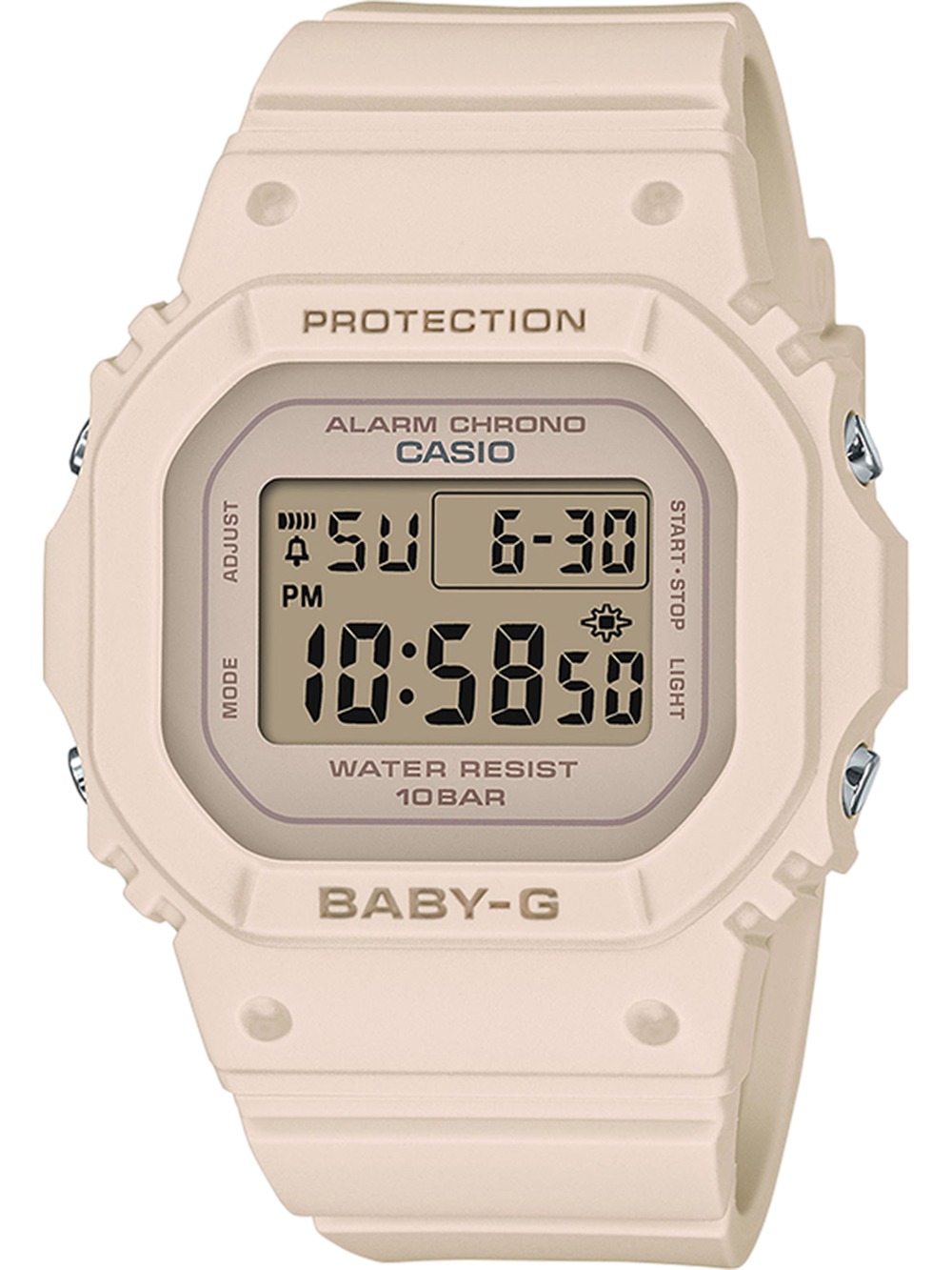 4549526362484 - Chronograph CASIO BABY-G Armbanduhren beige (creme) Damen Quarzuhren Quarzuhr Armbanduhr Damenuhr automatischer Kalender digital Timer 4549526362484 - Chronograph CASIO BABY-G Armbanduhren beige (creme) Damen Quarzuhren Quarzuhr Armbanduhr Damenuhr automatischer Kalender digital Timer