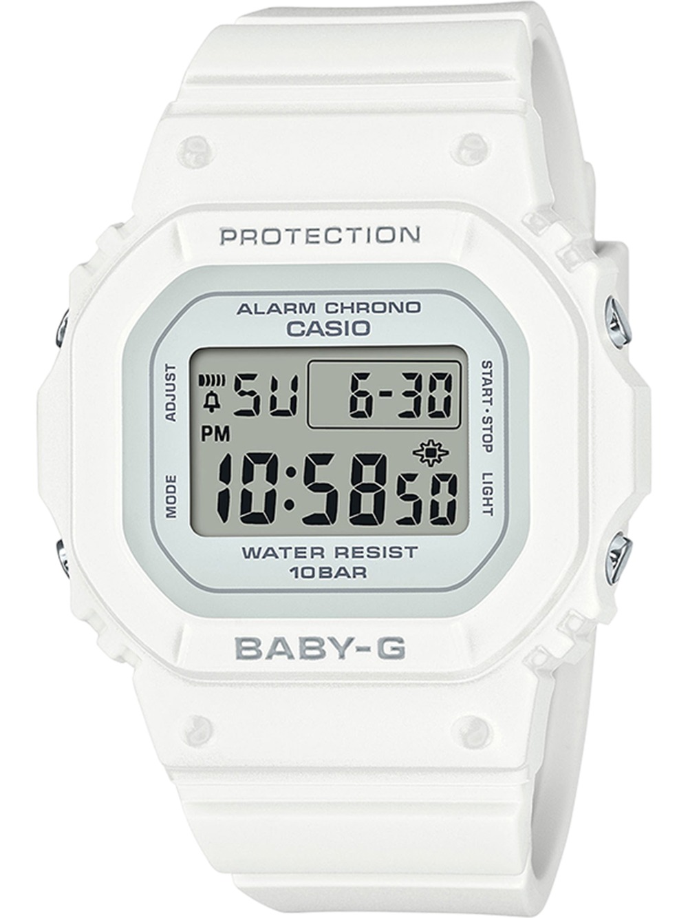 4549526362538 - Chronograph CASIO BABY-G Armbanduhren weiß Damen Quarzuhren Quarzuhr Armbanduhr Damenuhr automatischer Kalender digital Timer 4549526362538 - Chronograph CASIO BABY-G Armbanduhren weiß Damen Quarzuhren Quarzuhr Armbanduhr Damenuhr automatischer Kalender digital Timer