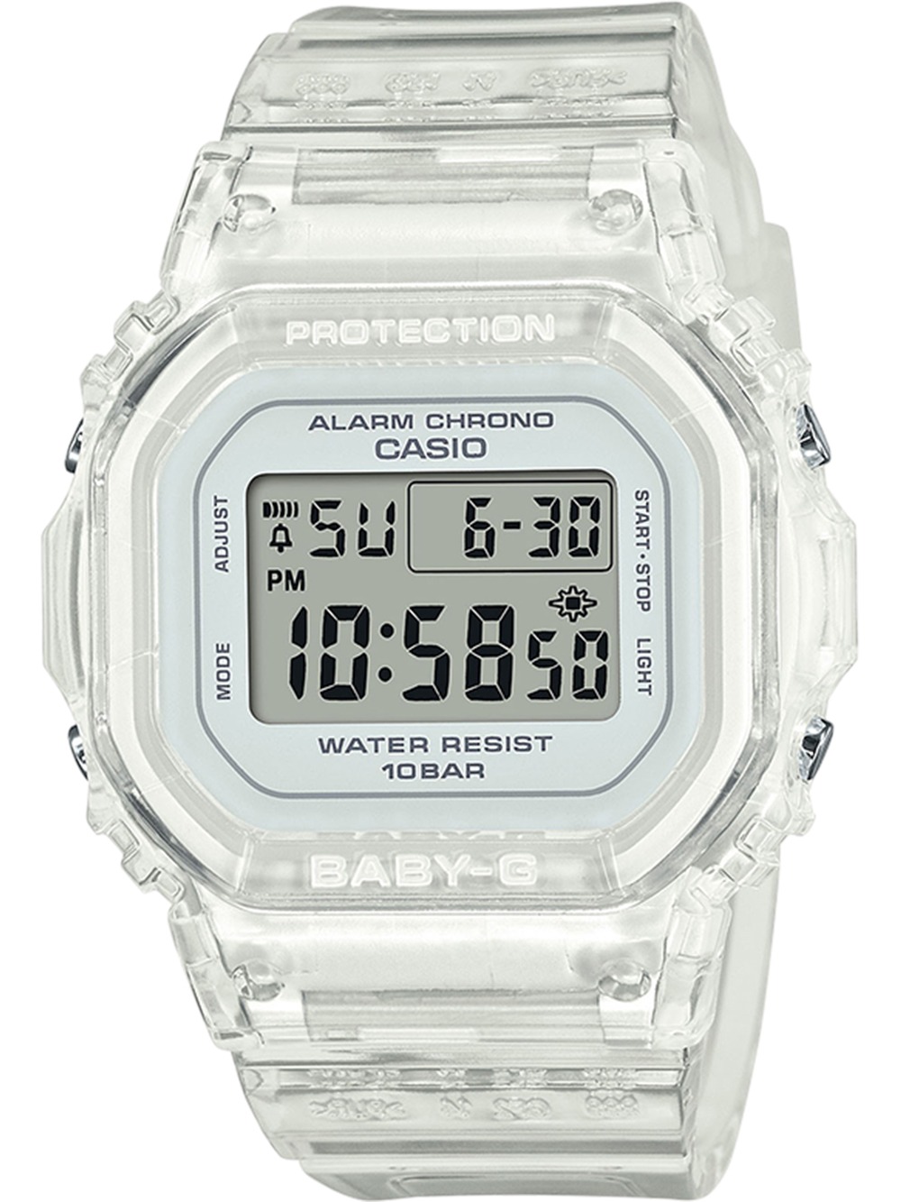 4549526362583 - Chronograph CASIO BABY-G Armbanduhren farblos (transparent) Damen Quarzuhren Quarzuhr Armbanduhr Damenuhr automatischer Kalender digital Timer 4549526362583 - Chronograph CASIO BABY-G Armbanduhren farblos (transparent) Damen Quarzuhren Quarzuhr Armbanduhr Damenuhr automatischer Kalender digital Timer