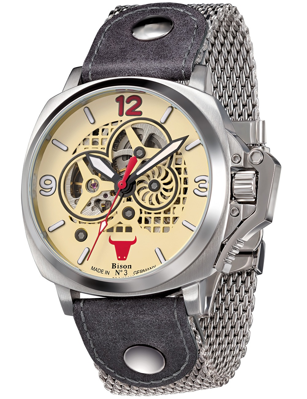 4056007300373 - BI000CRMB Herrenuhr Bison 3 Automatik Limited Edition 46mm 10ATM 4056007300373 - BI000CRMB Herrenuhr Bison 3 Automatik Limited Edition 46mm 10ATM