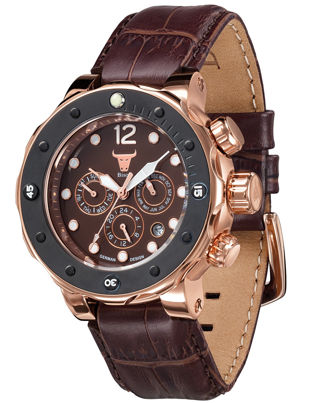 4056007400486 - BI0004RBR Herrenuhr Bison 4 Automatik Limited Edition 45mm 10ATM 4056007400486 - BI0004RBR Herrenuhr Bison 4 Automatik Limited Edition 45mm 10ATM