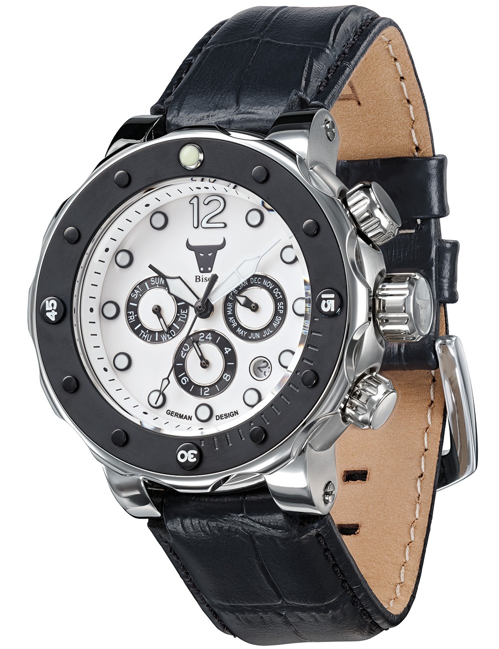 4056007400400 - BI0004WH Herrenuhr Bison 4 Automatik Limited Edition 45mm 10ATM 4056007400400 - BI0004WH Herrenuhr Bison 4 Automatik Limited Edition 45mm 10ATM