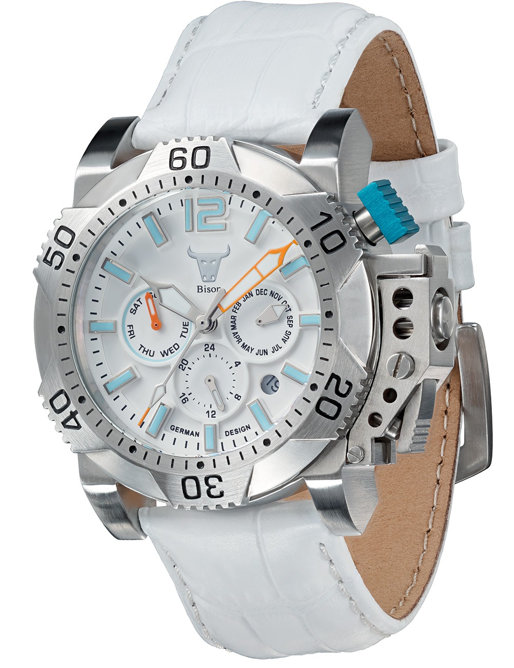 4056007500506 - BI0005WH Herrenuhr Bison 5 Automatik Limited Edition 45mm 10ATM 4056007500506 - BI0005WH Herrenuhr Bison 5 Automatik Limited Edition 45mm 10ATM