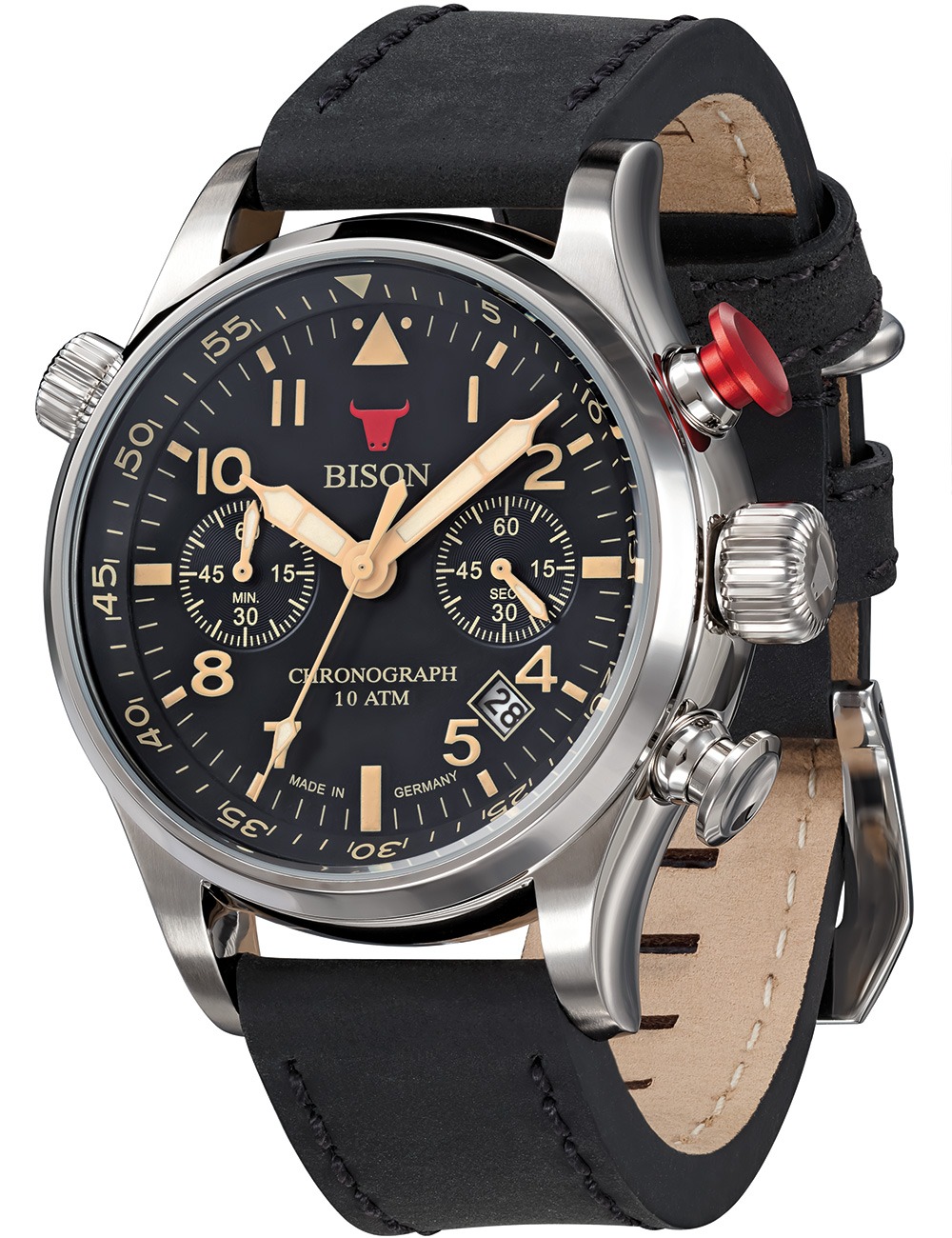 4056007700715 - BI007BK Herrenuhr Bison 7 Chronograph Limited Edition 46mm 5ATM