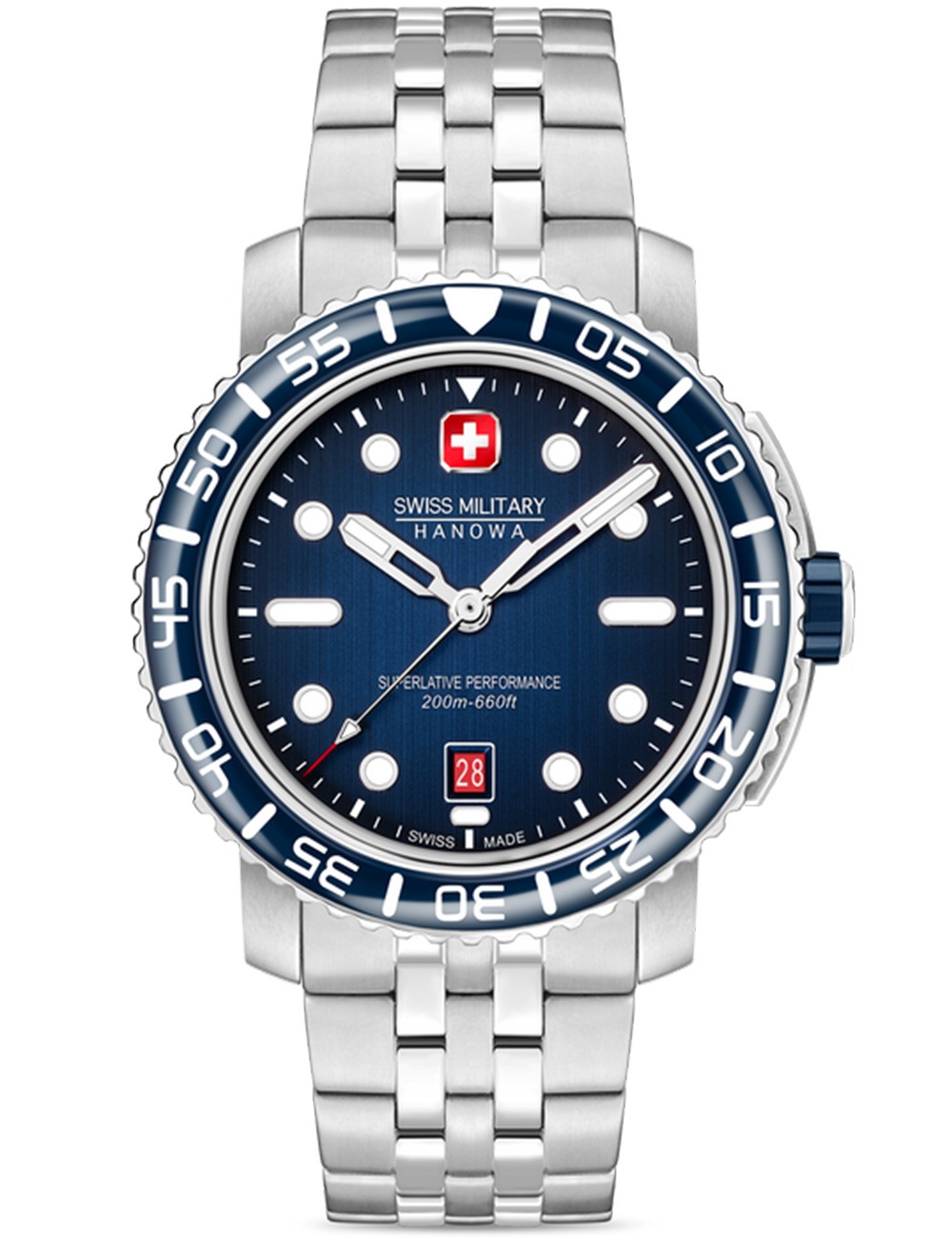Swiss Military Hanowa SMWGH0001703 Herrenuhr Black Marlin 44mm 20ATM