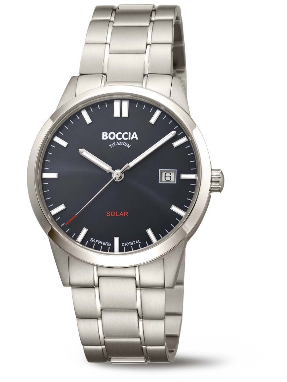 Boccia 3673-02 Herrenuhr Titanium Solar 39mm 5ATM