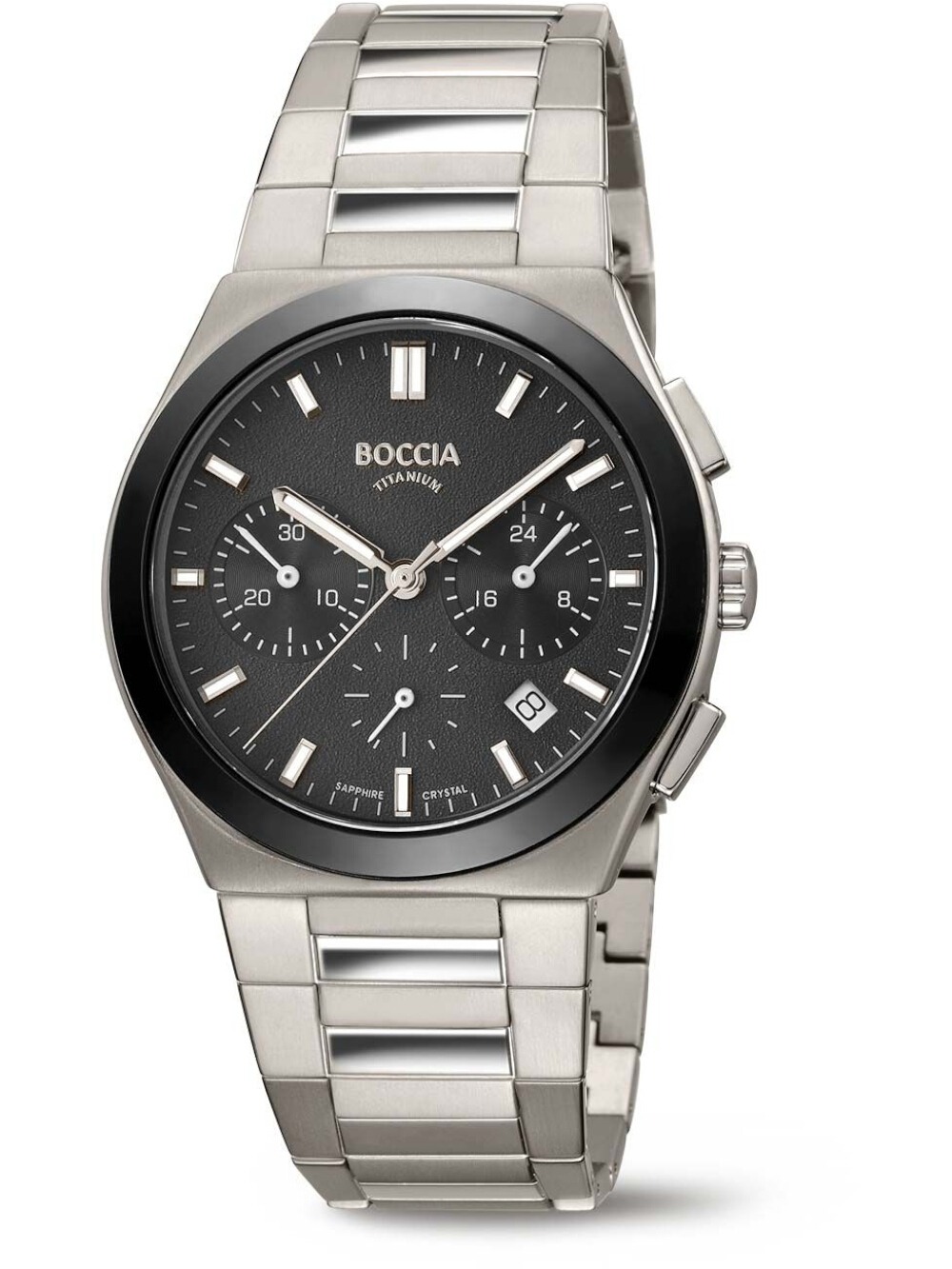 Boccia 3736-02 Herrenuhr Titanium Chronograph 39mm 5ATM