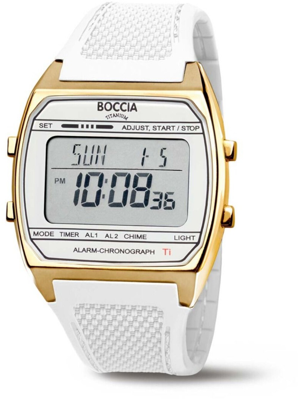 Boccia 3738-04 Herrenuhr Titanium Digital Chronograph 37mm 5ATM