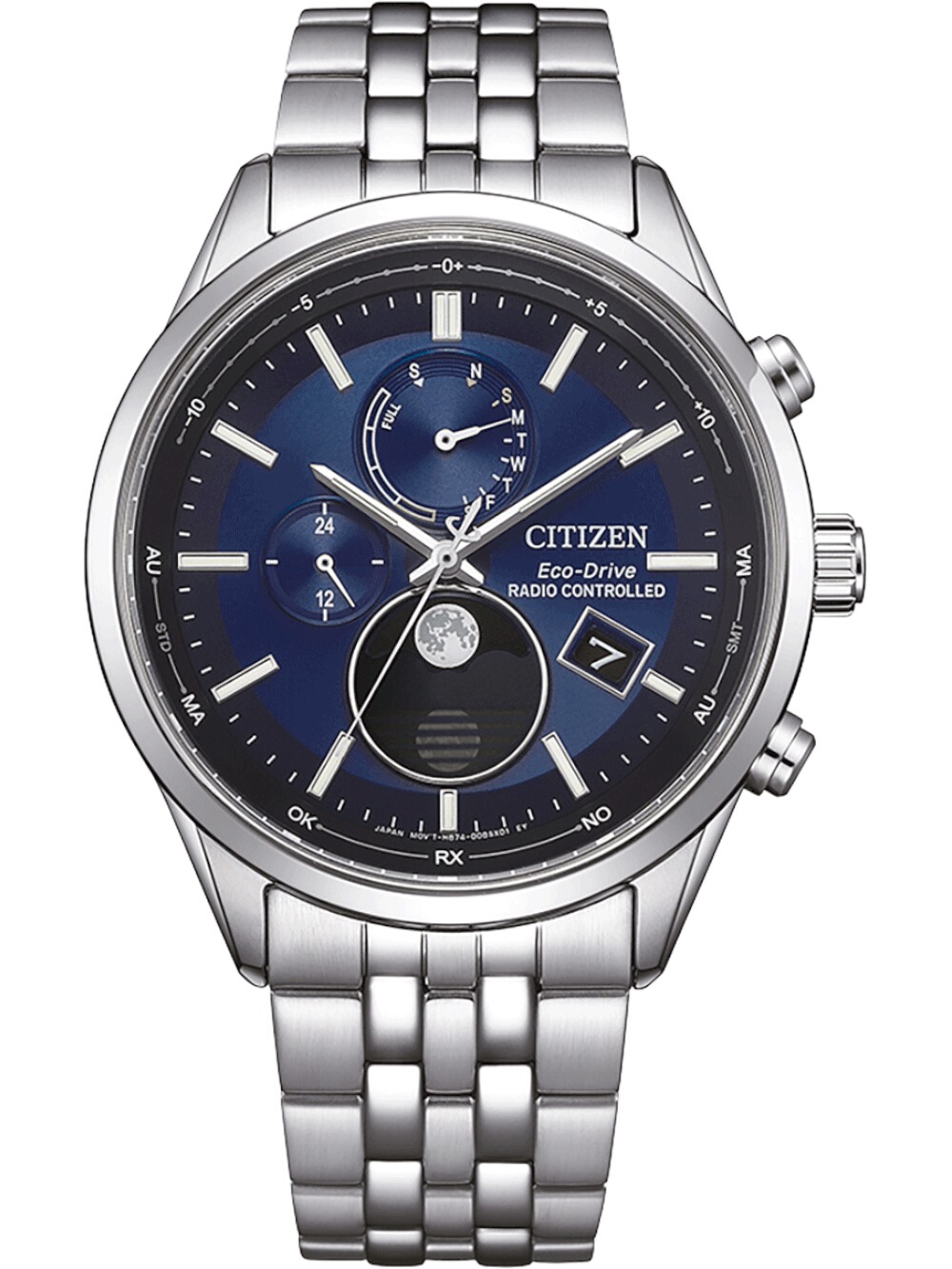 4974374344144 - BY1030-50L Herrenuhr Eco-Drive 4-Zonen Funkuhr Mondphase 42mm 10ATM