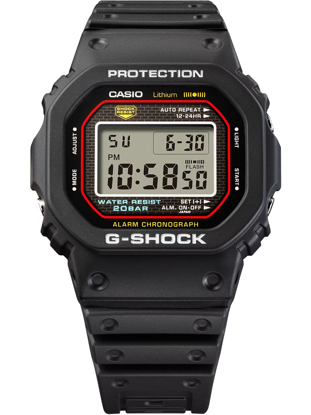 Casio DW-5000R-1AER Herrenuhr G-Shock Digital Chronograph 43mm 20ATM