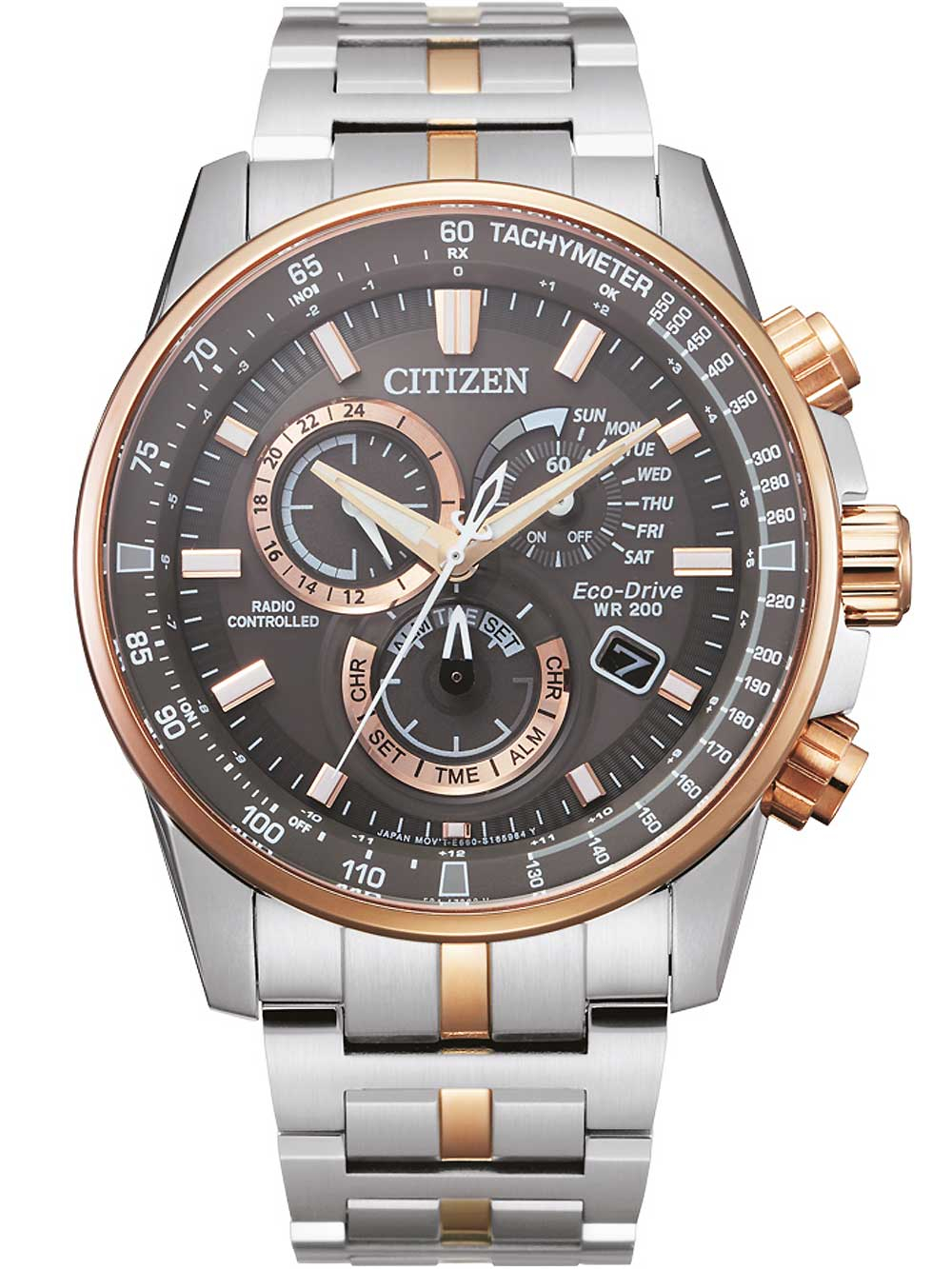 Citizen CB5886-58H Eco-Drive Funkuhr Chronograph 43mm 20ATM