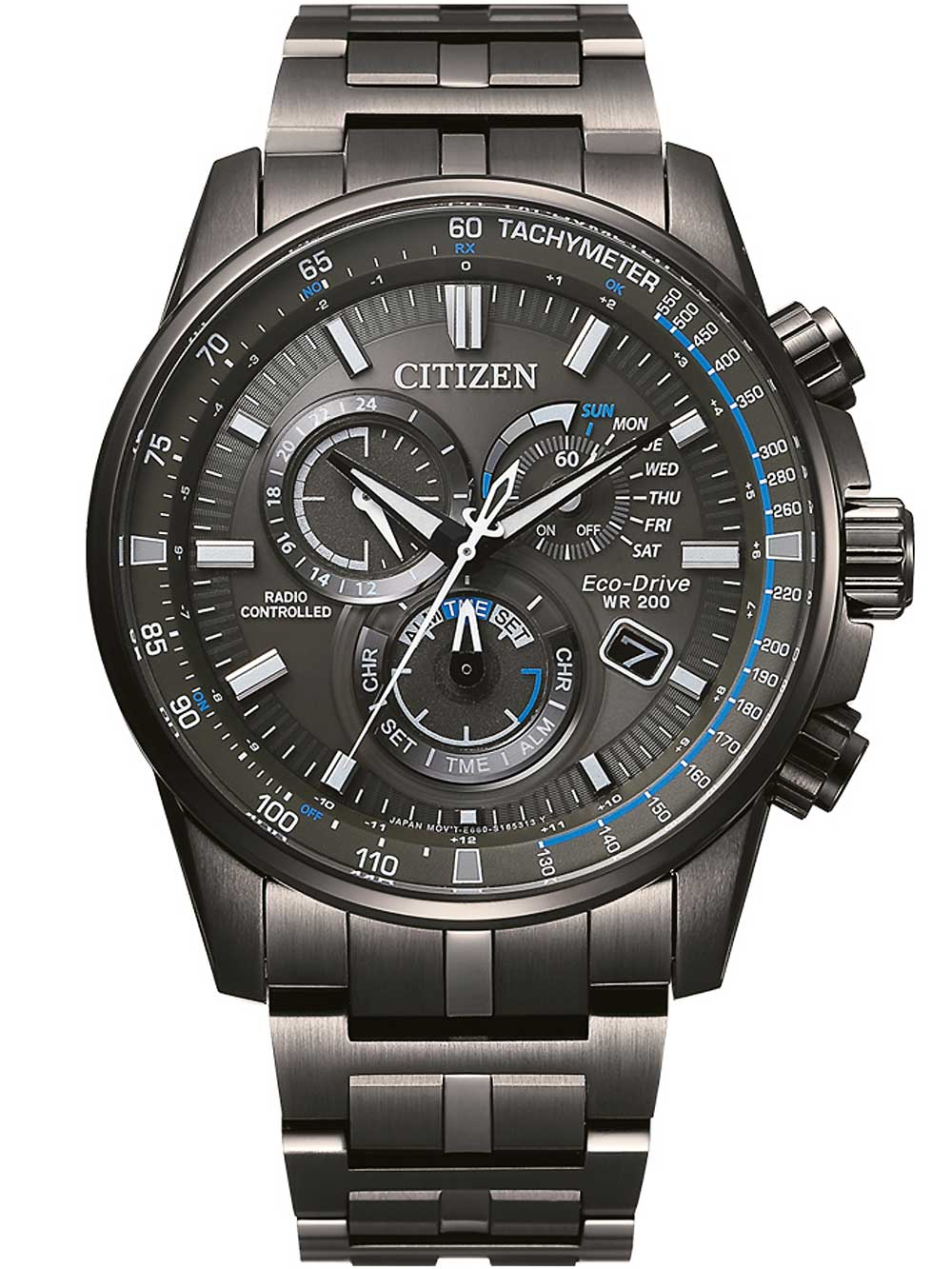 Citizen CB5887-55H Eco-Drive Funkuhr Chronograph 43mm 20ATM