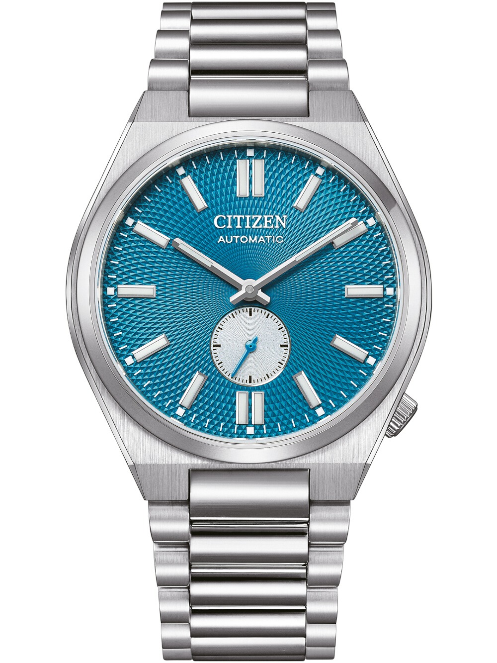 4974374341334 - Automatikuhr CITIZEN Armbanduhren silberfarben (silberfarben blau) Damen Automatikuhren Armbanduhr Herrenuhr Damenuhr dezentrale Sekunde Edelstahlarmband
