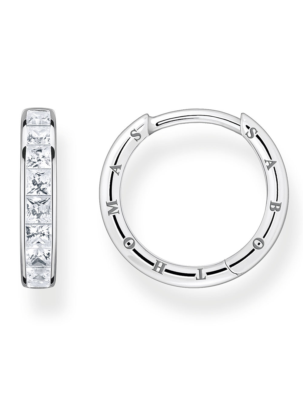 4051245504255 - Creolen mit weißen Steinen Pavé Silber 4051245504255 - Creolen mit weißen Steinen Pavé Silber