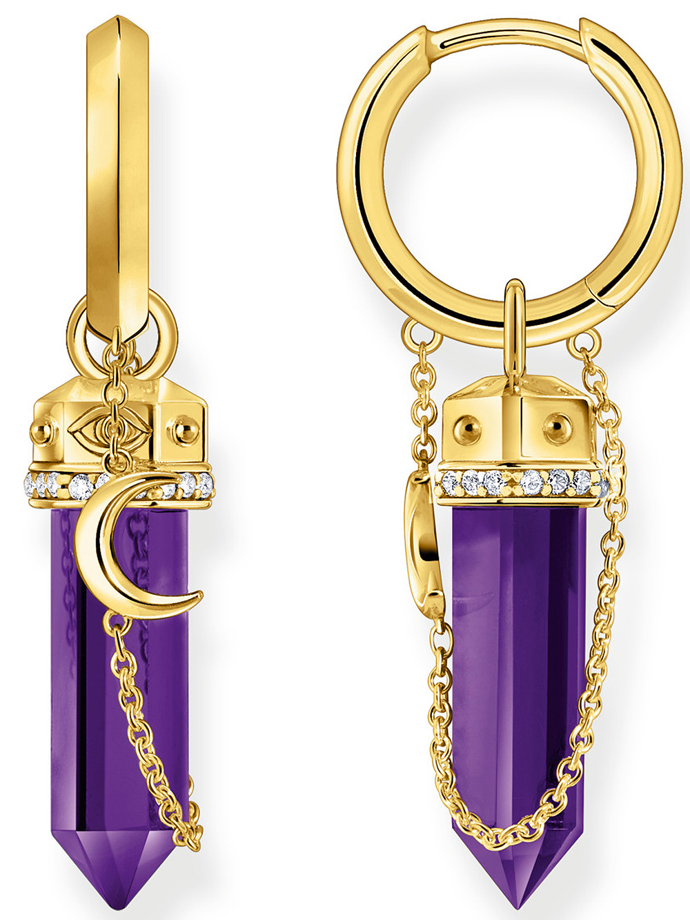 4051245563900 - Creole mit imitiertem Amethyst CR722-414-13 4051245563900 - Creole mit imitiertem Amethyst CR722-414-13