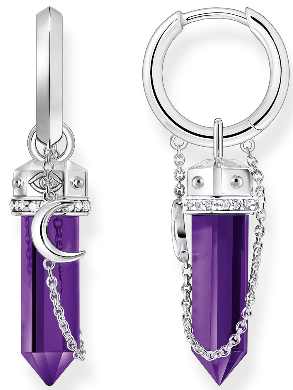 4051245563894 - Creole mit imitiertem Amethyst CR722-643-13 4051245563894 - Creole mit imitiertem Amethyst CR722-643-13