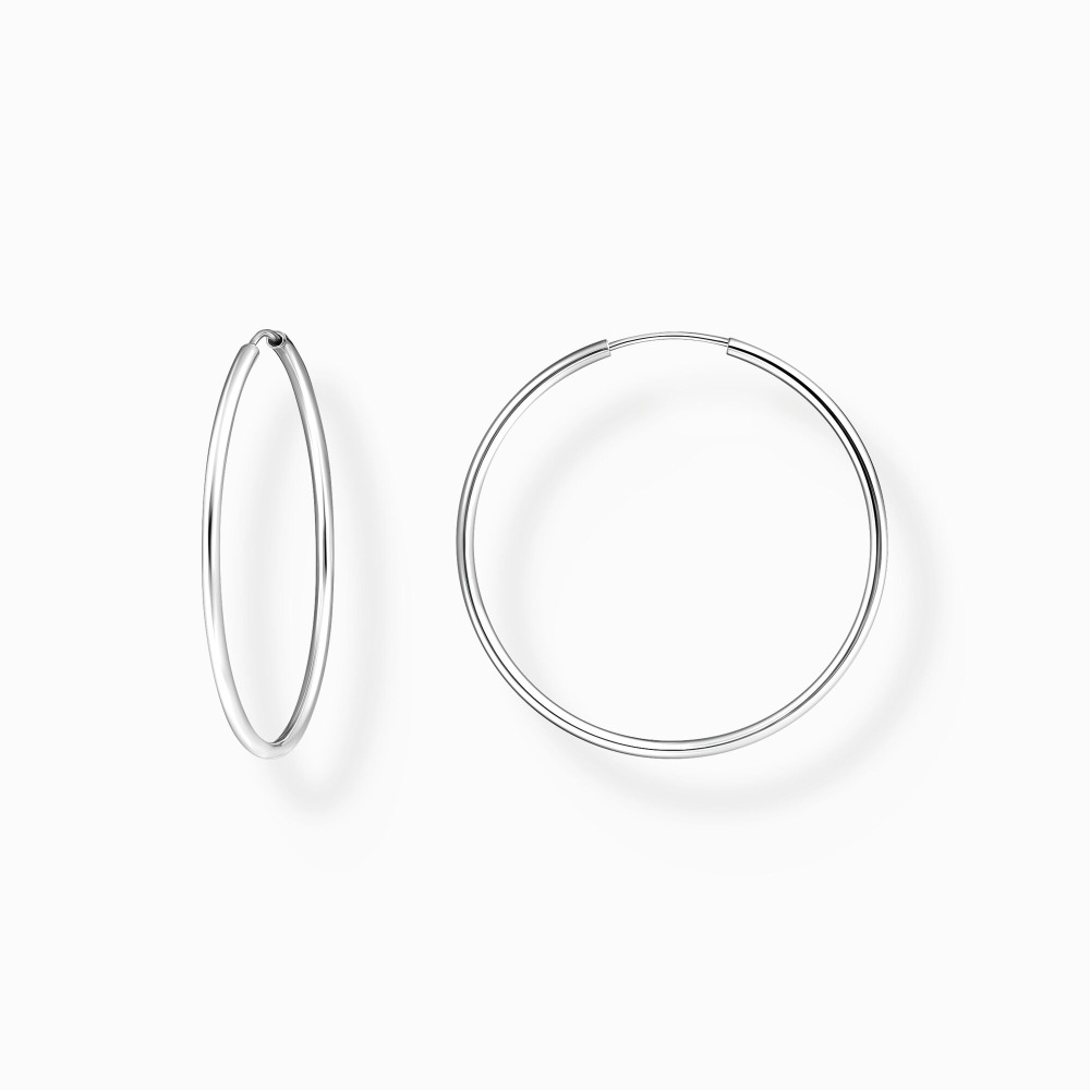 4051245577990 - CR728-001-21 Silberne Creolen 40 mm Damen