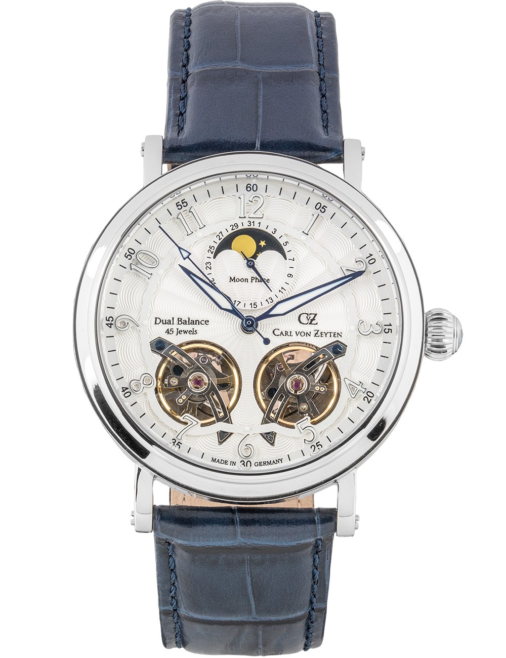 4056007105404 - Automatikuhr CARL VON ZEYTEN Murg CVZ0054SLS Armbanduhren blau Herren Automatikuhren Armbanduhr Herrenuhr Saphirglas Made in Germany Mechanische Uhr