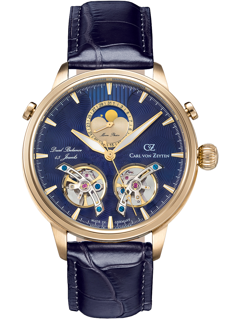 4056007106036 - Automatikuhr CARL VON ZEYTEN Durbach CVZ0060GBLS Armbanduhren blau (dunkelblau) Herren Automatikuhren 4056007106036 - Automatikuhr CARL VON ZEYTEN Durbach CVZ0060GBLS Armbanduhren blau (dunkelblau) Herren Automatikuhren