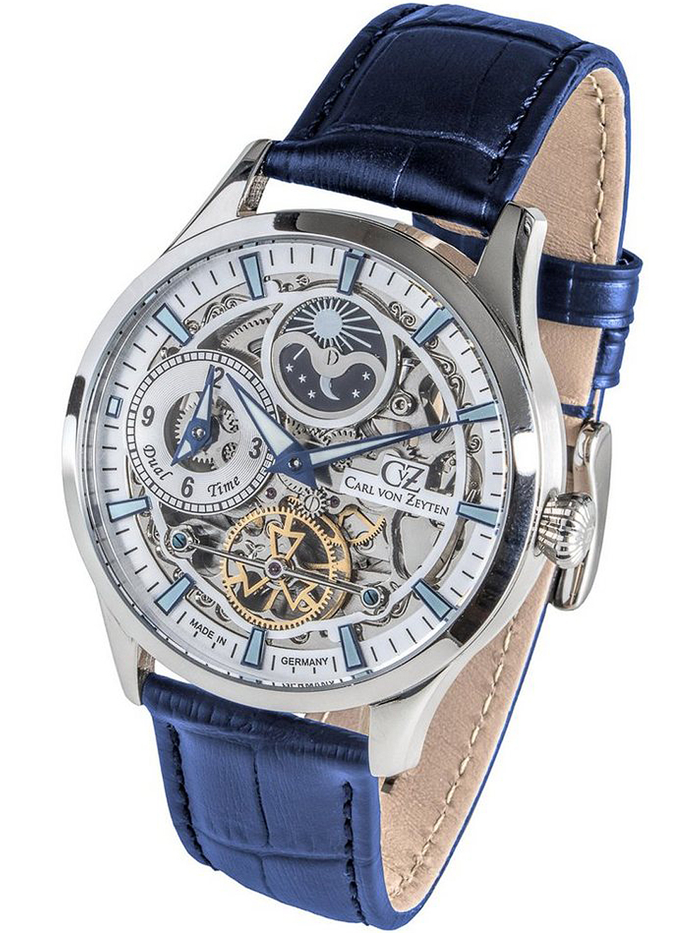 Carl von Zeyten CVZ0063SLS Freiburg Automatik Dual Time Herrenuhr 44mm