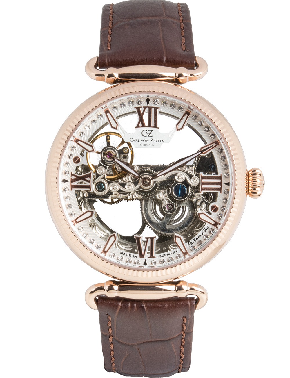 4056007108306 - Automatikuhr CARL VON ZEYTEN Häusern Armbanduhren braun (dunkelbraun) Damen Automatikuhren Armbanduhr mechanische Uhr Damenuhr Made in Germany 4056007108306 - Automatikuhr CARL VON ZEYTEN Häusern Armbanduhren braun (dunkelbraun) Damen Automatikuhren Armbanduhr mechanische Uhr Damenuhr Made in Germany