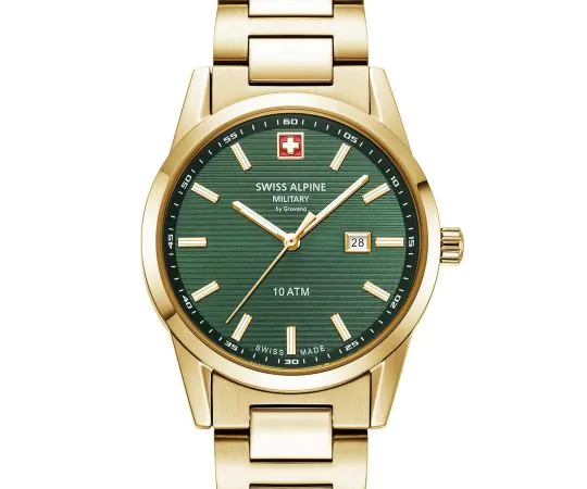 Swiss Alpine Military Argos gold grün 34mm 10ATM