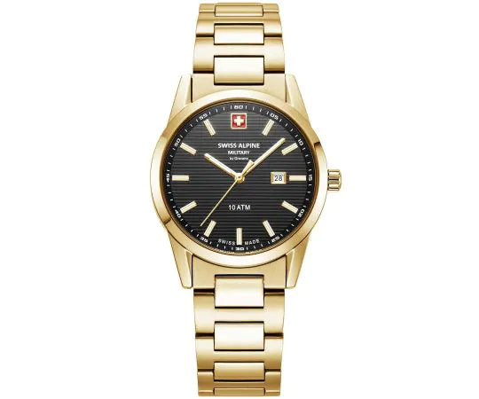 Swiss Alpine Military Argos gold schwarz 34mm 10ATM