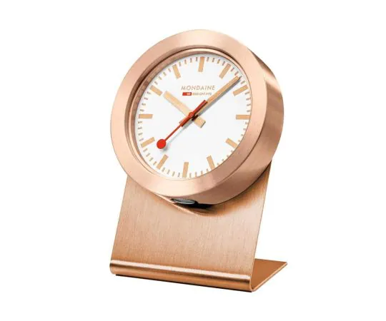 Mondaine Magnetische roségoldene Wanduhr Tischuhr