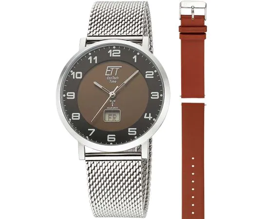 ETT Eco Tech Time EGS-11624-22MS Atacama Solar Funkuhr 40mm 5ATM