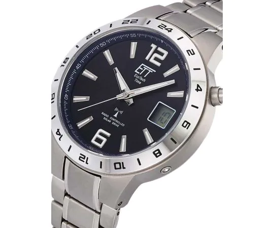 Radio Controlled Funk Solar Damen Armbanduhr Ett Eco Tech Titan