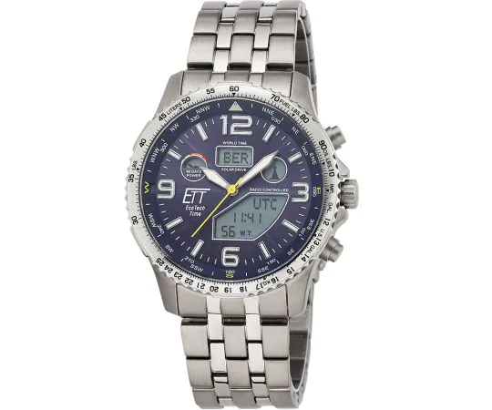 ETT Eco Tech Time EGT-11575-31M Professional World Time Funkuhr