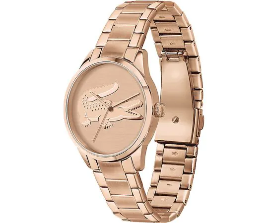 Gold Armbanduhr Lacoste Lisbon Lacoste Uhr Lederarmband Lacoste