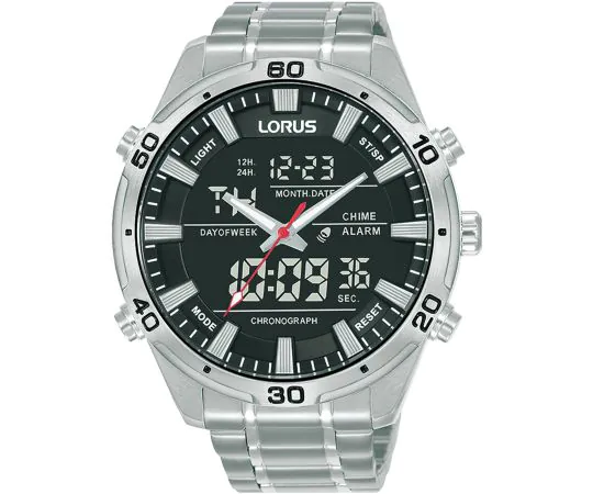 Lorus RW651AX9 Analog Digital Chronograph Herrenuhr 46mm 10ATM