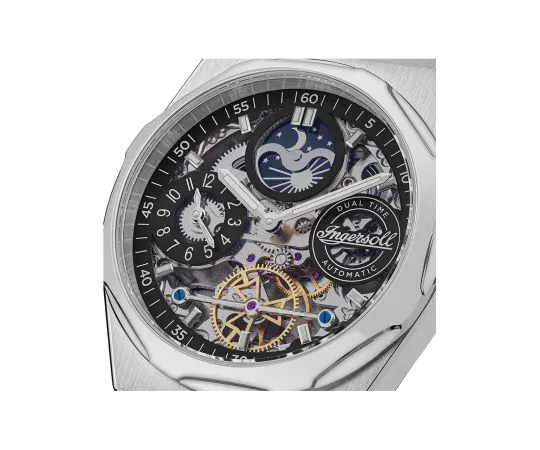 Ingersoll I12903 The Broadway Dual Time Automatik Herrenuhr 43mm