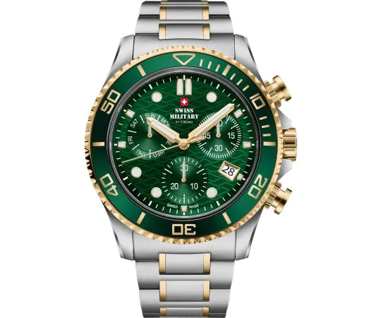Swiss Military SM34101.05 Herrenuhr Military XL Chronograph 46mm 10ATM