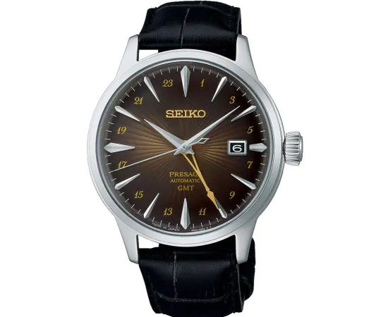 Seiko SSK039J1 Presage Cocktail Time GMT Rusty Nail