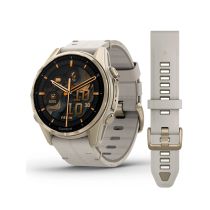 Garmin 010-02903-40 Herrenuhr fenix 8 AMOLED Saphirglas Silikonband 43mm 10ATMSet 