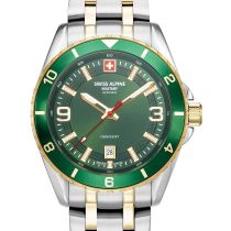 Swiss Alpine Military 7034.1144 Herrenuhr Sierra bicolor grün 42mm 10ATM