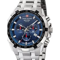 Swiss Alpine Military 7043.9235 Saphirglas Chronograph Herrenuhr 46mm 10ATM