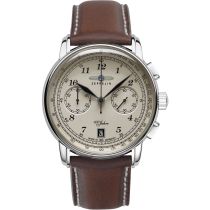 Zeppelin 7674-6 Chronograph 100 Jahre Zeppelin Herrenuhr 42mm 5ATM