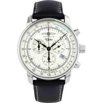 Zeppelin 8680-3 Alarm Chronograph 100 Jahre Herrenuhr 43mm 5ATM