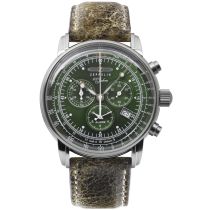 Zeppelin 8680-4 100 Jahre Chronograph Herrenuhr 42mm 5ATM