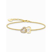Thomas Sabo A2163-414-14-L19V Vergoldetes Armband m. verschlungenen Herzen