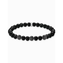 Thomas Sabo A2195-705-11-L19 Unisex Armband Obsidian und Zirkonia schwarz