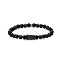 Thomas Sabo A2204-017-11-L17 Bead Armband mit schwarzem Goldbären silber