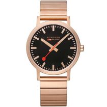 Mondaine A660.30360.16SBR Classic Schwarz und Rosé 40mm 3ATM
