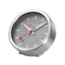 Mondaine A997.MCAL.86SBV.1 graue mini Wanduhr Tischuhr & Wecker 12,5 cm