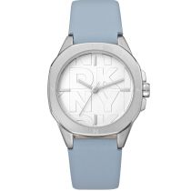 DKNY DK1L012L0015 Damenuhr Booklyn Midi Light Blue 34MM 5ATM