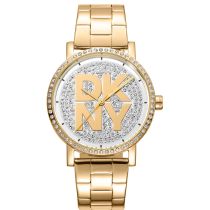DKNY DK1L035M0215 Damenuhr Soho Logo Gold 36mm 5ATM